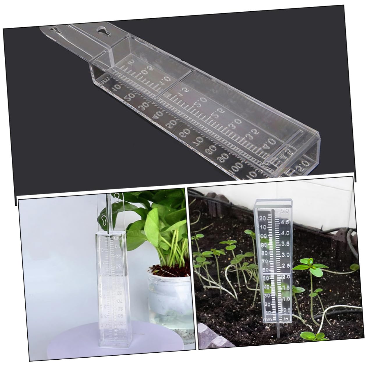 Beaupretty 6 Pezzi Pluviometro da Giardino Misurazione Precisa della Pioggia in Tubo Sostitutivo Ps Design Elegante per Uso Esterno e Installazione Flessibile