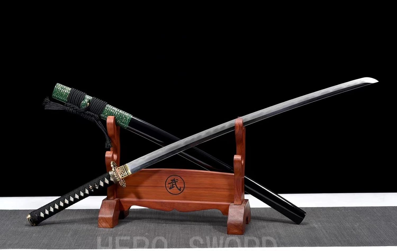 HERO SWORD Clay Tempered Folded Steel Steel Katana Pure Manual Grinding Japanese Samurai Sword Copper Chrysanthemum High Grade Knife