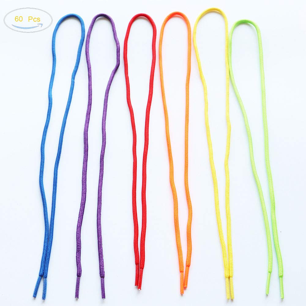 Pepperell-Lacci per Perline, Confezione da 60 -Primary Colori
