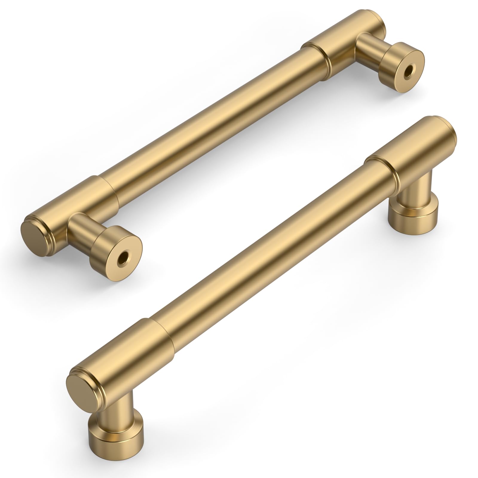 Amerdeco 10 Pack Champagne Bronze Cabinet Pulls 5 Inch(128mm) Hole Center Drawer Pulls Cabinet Hardware Kitchen Cabinet Handles for Bathroom ZH0075 — Amazon image 2