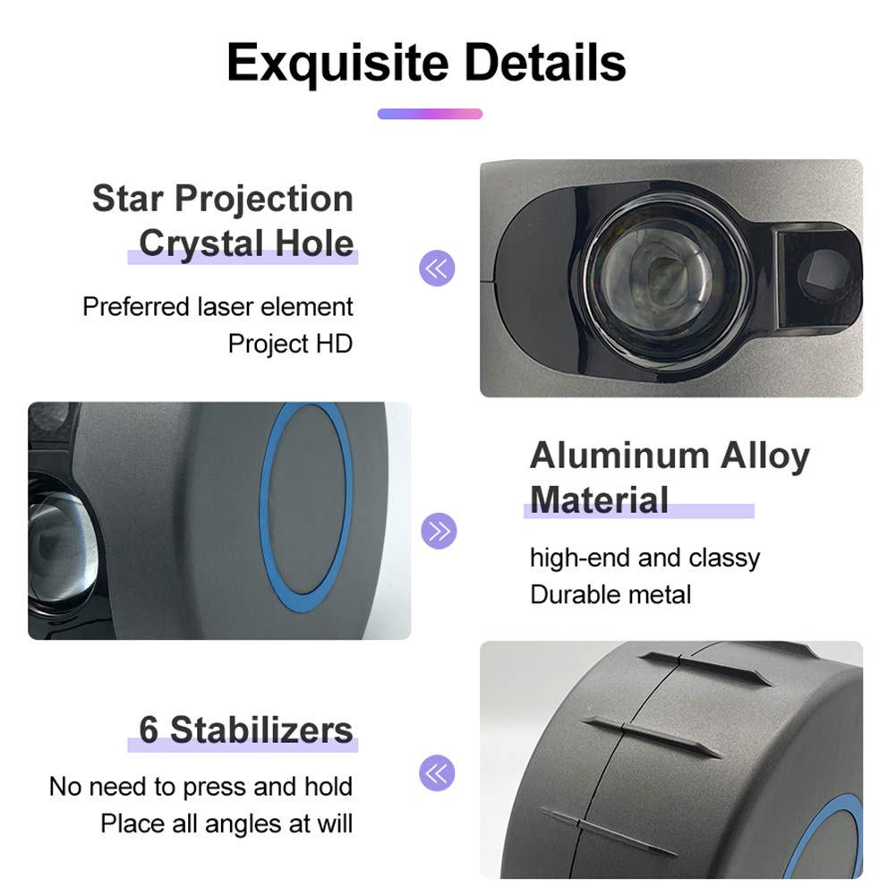 Yanghao Las Luces LED De Proyección, Luces De Discoteca para Fiestas, Cielo Estrellado Proyectores, Luces De Noche, Las Luces Románticas De Proyección Partido Cambiante para Halloween, Navidad