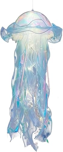 Linda linterna LED flotante de medusa hecha a mano, lámpara creativa de medusas de color, luz nocturna portátil de medusas, regalo para niños y