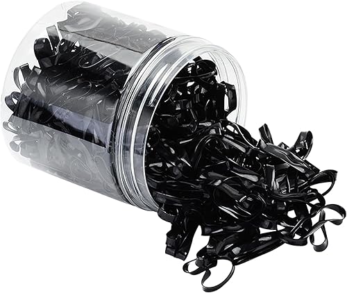 500 bandas de goma negras, bandas elásticas resistentes para uso en carpetas de escuela, hogar y oficina