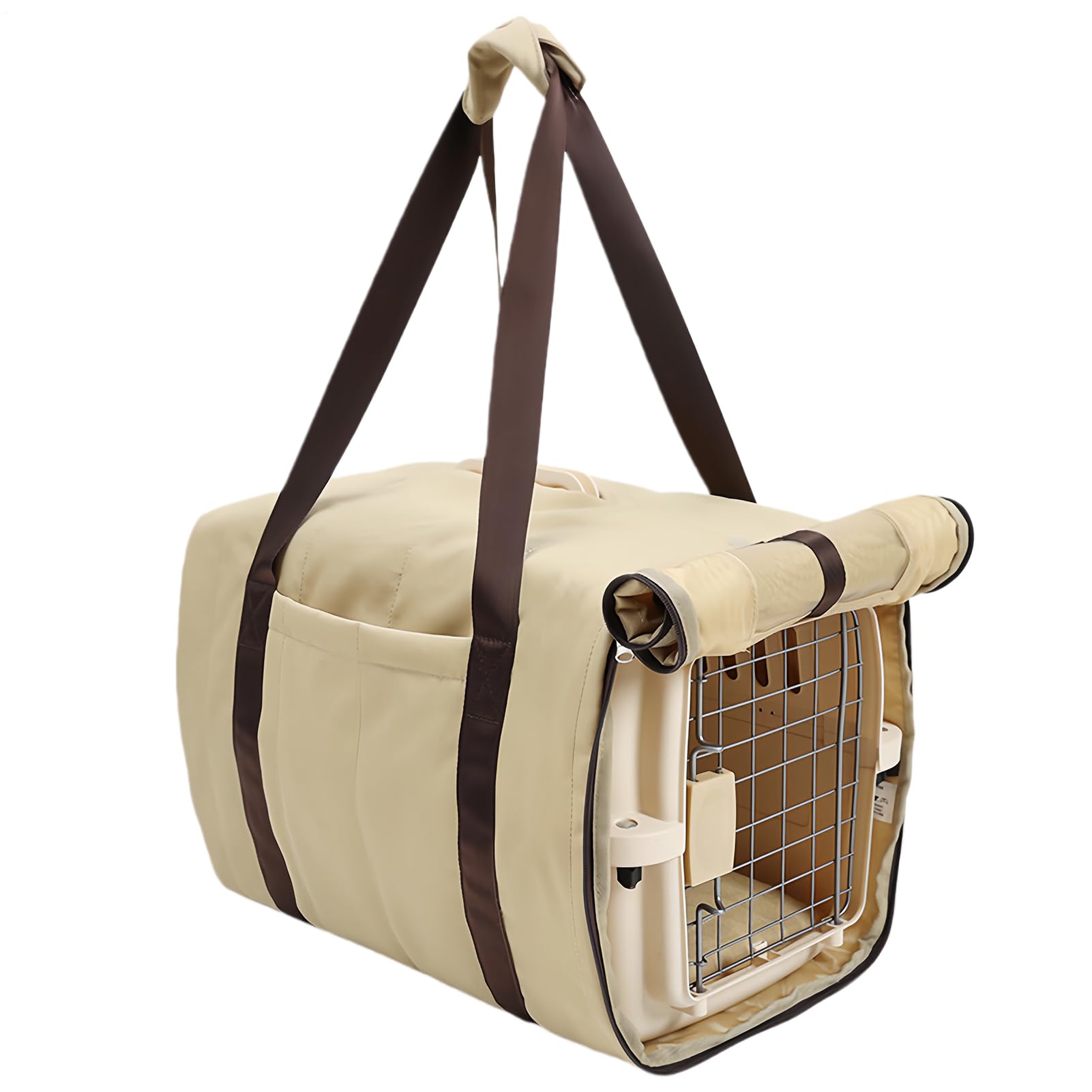 Couverture de Chenil - Protecteur De Caisse avec Poignées | Housse de Transport pour Animaux avec Fenêtre en Maille et Anti-Dérapant,pour Animaux De Compagnie Chiot Chat Voyage Extérieur