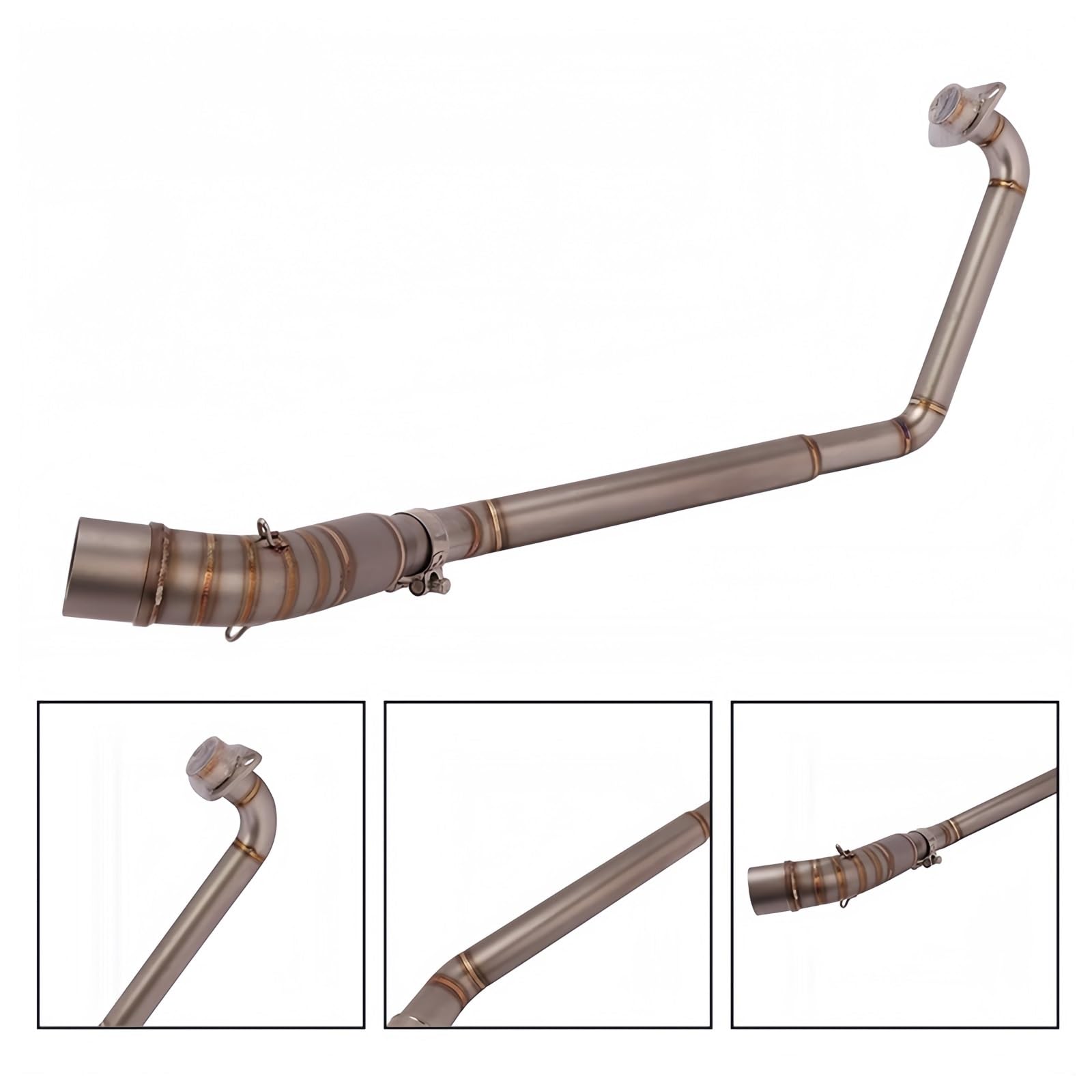 Komplettes Auspuffrohr für HONDA CB125R CBR 125 125R 2010-2016 Motorrad Auspuff Schalldämpfer Front Link Rohr Silvery