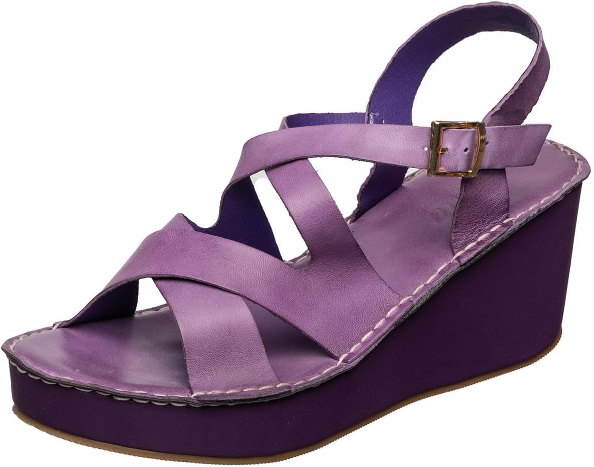 Women's Sari Leather Wedge Sandals
