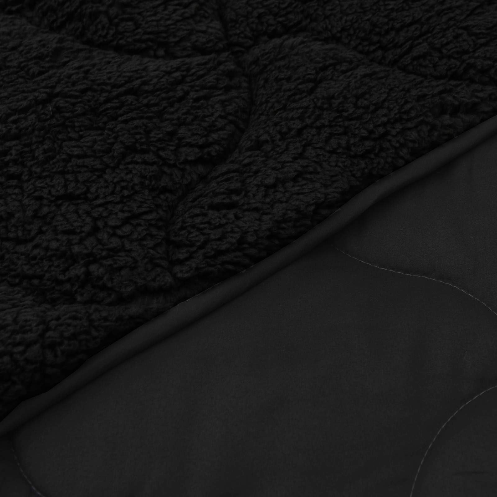 Edredón de invierno negro de 220 x 240 cm de microfibra de forro polar para dormitorio, transpirable, para todo el año, lavable, duradero, cómodo, diseño moderno, ideal para noches frías