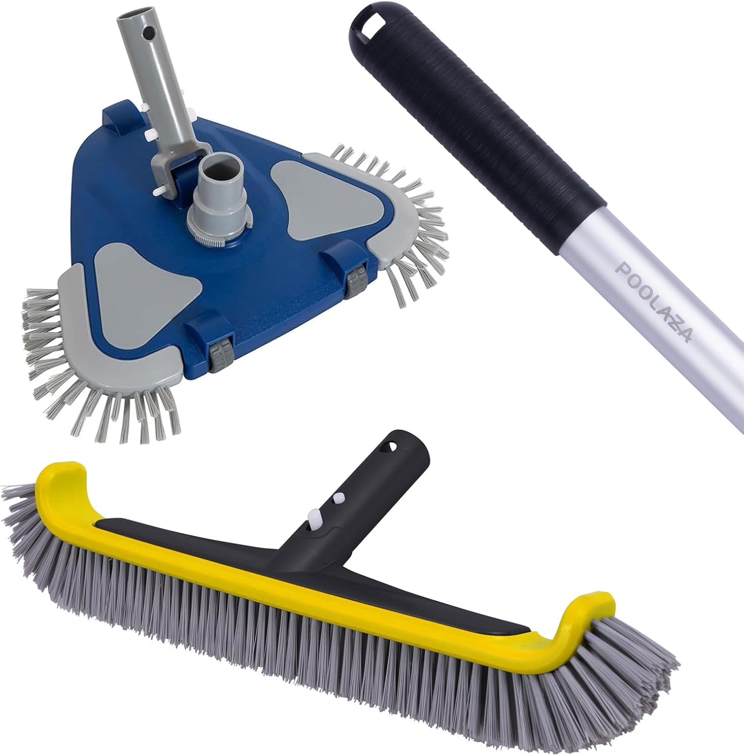 Pool Vacuum Head, Brush & Pole