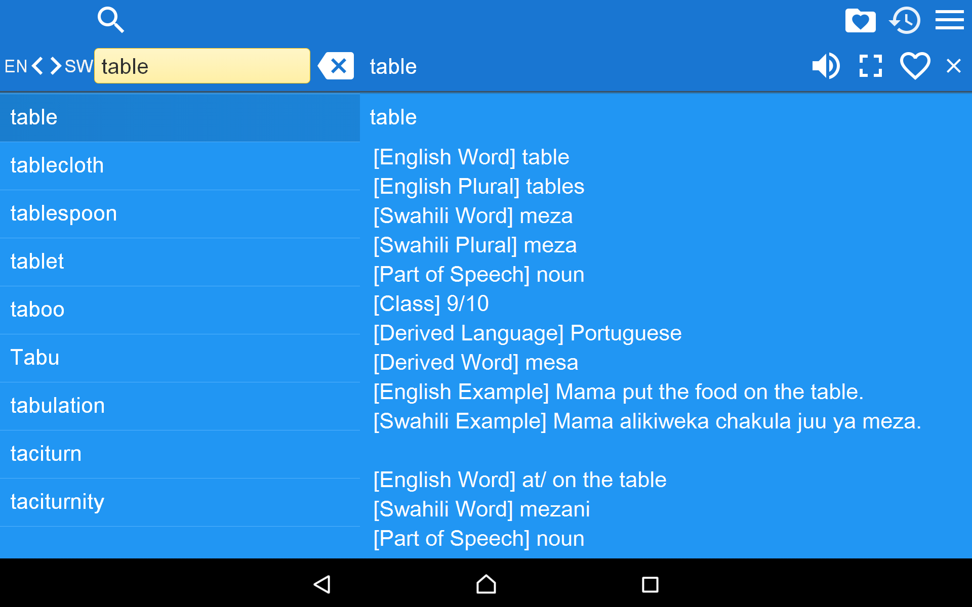 English Swahili Dictionary Free App on Amazon Appstore