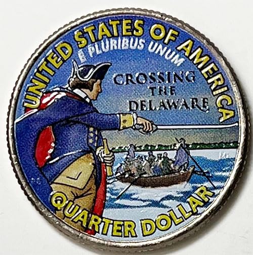 2021 P Colorize General George Washington Crossing the Delaware Quarter Choice Uncirculated US Mint