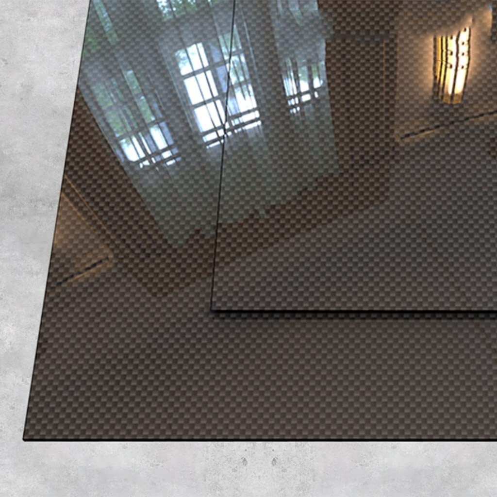 1pcs 400mm×500mm 3K Carbon Fiber Plate Sheet High Strength Carbon Board Panel 0.22mm 1mm 1.5mm 2mm 2.5mm 3mm 4mm 5mm Thickness (Color : Plain Glossy, Size : 5mm)