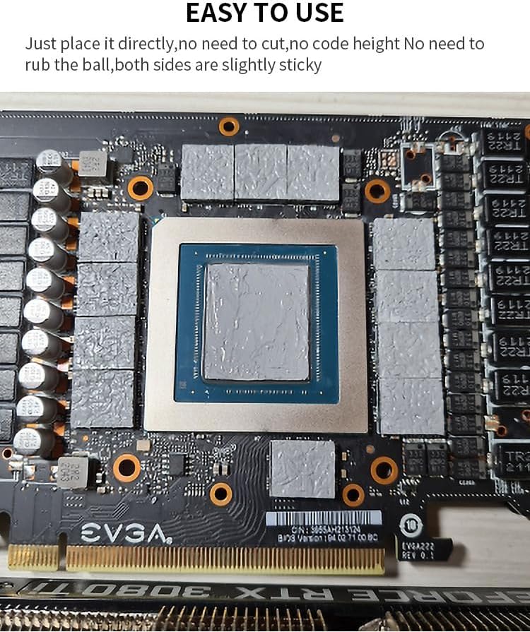 12pcs 40W/m.k 3D Graphite Thermal Pad RTX 3090/3080 Memory Thermal Grease Pad Graphics Card IC Cooling GDDR 6X VRAM Graphene Cooling (12x14x1.2mm)