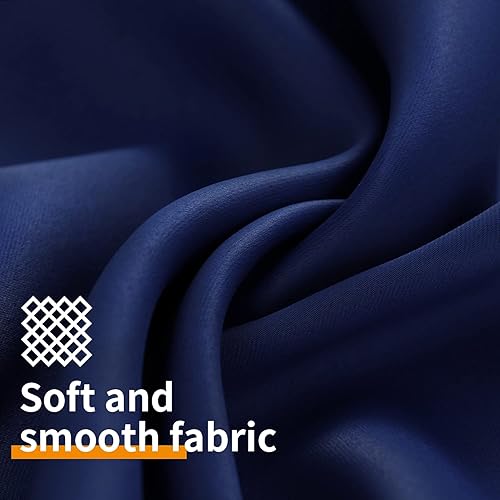 Miniatura 6 de YoungsTex Cortinas opacas cortas de 40 pulgadas de largo para cocina, con aislamiento térmico y ojales, cortinas de oscurecimiento de habitación