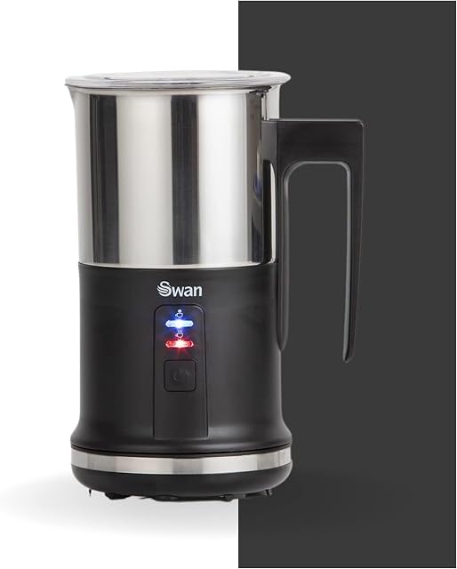 Swan, Automatic Milk Frother and Warmer, 2 Layer Non-Stick Coating, 500W, 500 W, Black