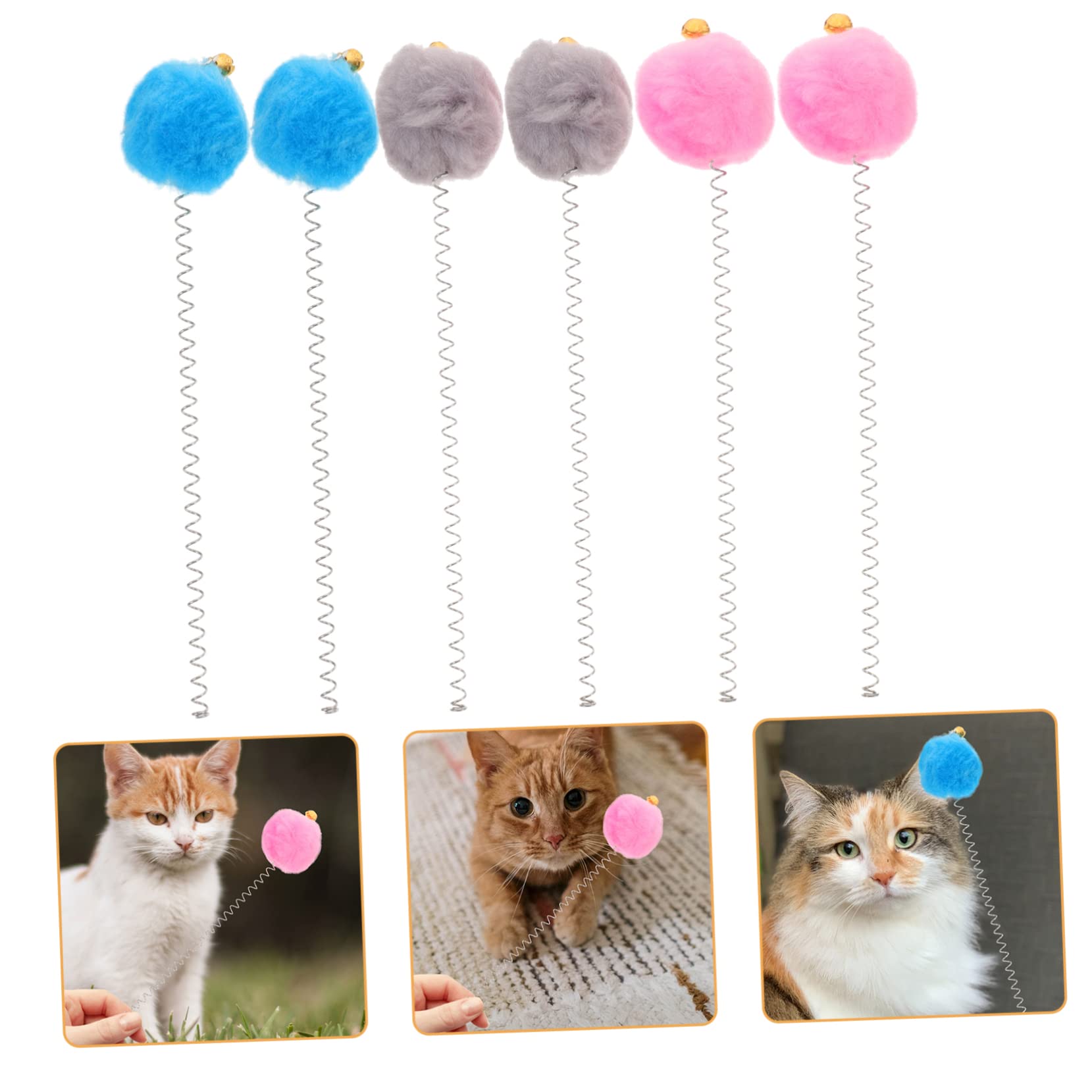 VANZACK 30 Teiliges Katzenspielzeug mit Saugnapf Federnde Katzenangel aus Robustem Material Interaktives Spielset für Katzen Fördert Bewegung und Stressabbau Buntes Design Blau
