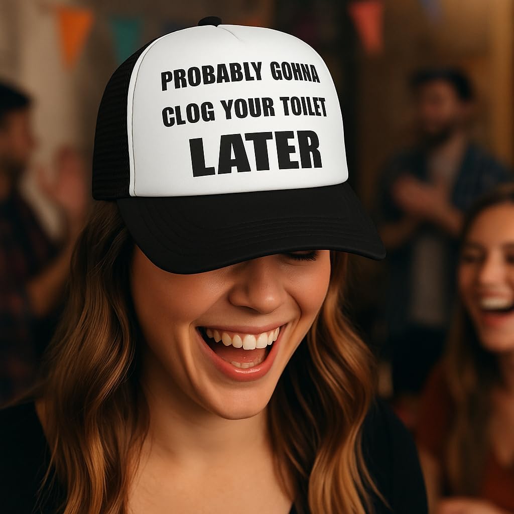 Funny Trucker Hats-Lightweight and Breathable Polyester Mesh Baseball Cap, Adjustable Fit Fishing Black Hat - Image 4