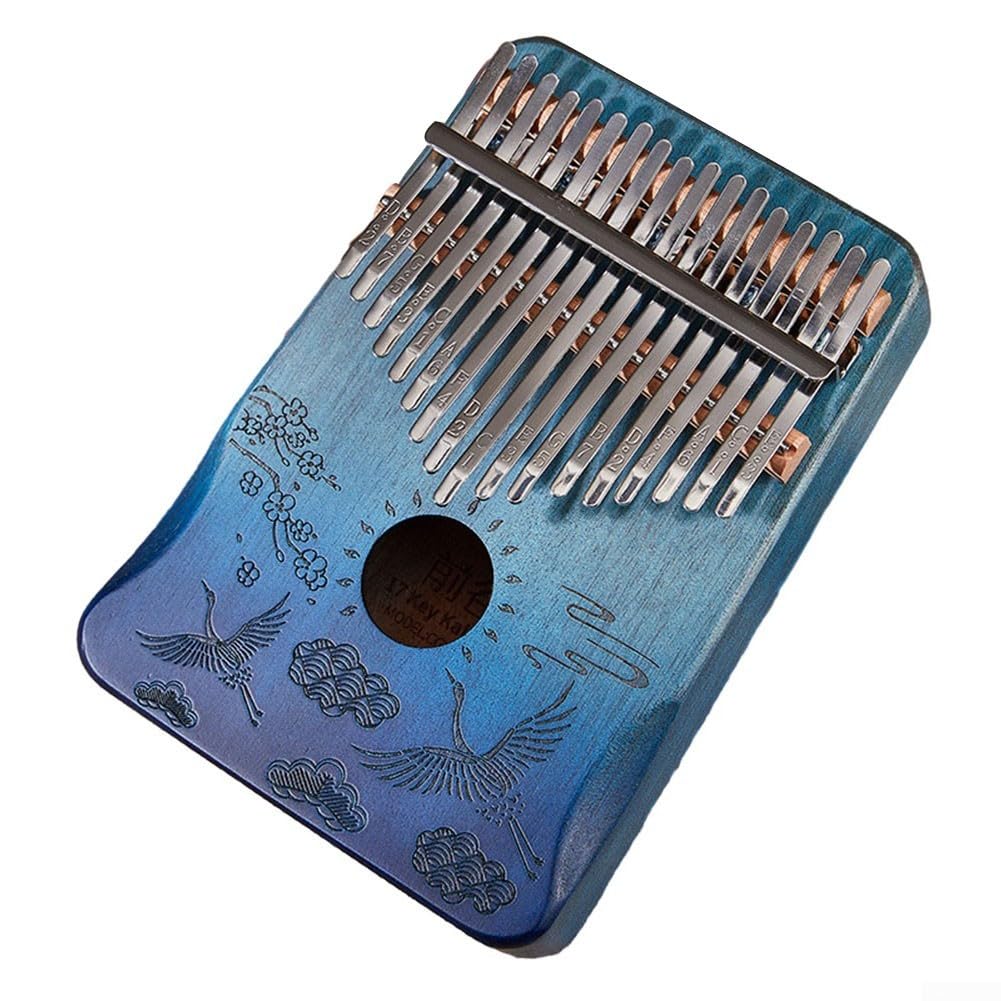 SPORTARC Kalimba - Pianoforte a 17 tasti, strumento a percussione in mogano, Kalimba portatile in legno, 17 toni, 18 x 13 x 3,5 cm ()