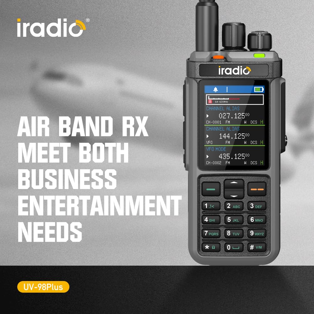 Amazon.com: Iradio UV-98 Plus 10W Multi-Band Long Range Walkie