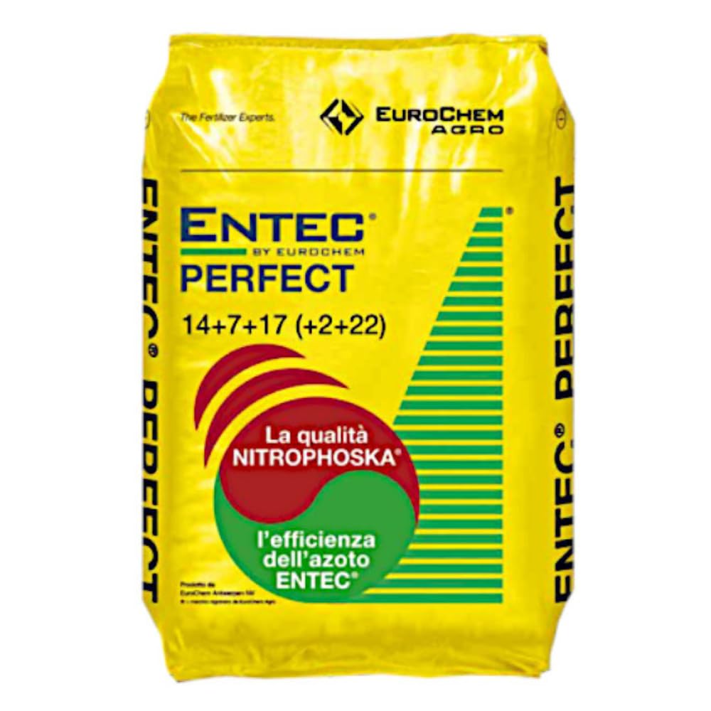 Eurochem | Nitrophoska Entec Perfect Concime a Lenta Cessione con Potassio da Solfato e Microelementi per Orto, Prato e Giardino - 25 kg