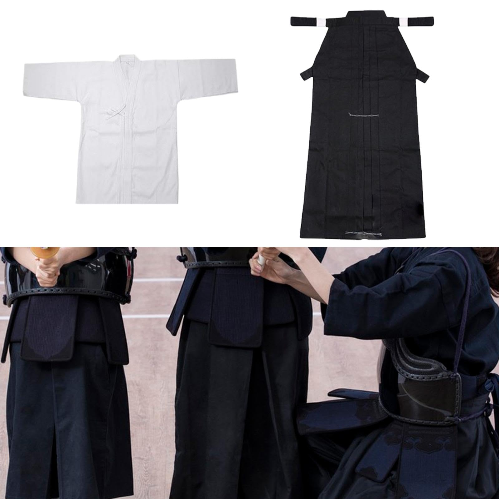 Conjunto de Uniforme de Kendo japonés, Dobok Ninjas Iaido, Traje de Kendo para Adultos, Kimono Hakama