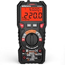 Mufern HT118A Multímetro Digital Auto Range Multímetro 6000 Contagens True RMS Medição de Tensão AC/DC Resistência Capacitância Frequência Tempere NCV Diodo de Teste com Retroiluminação LCD Lanter