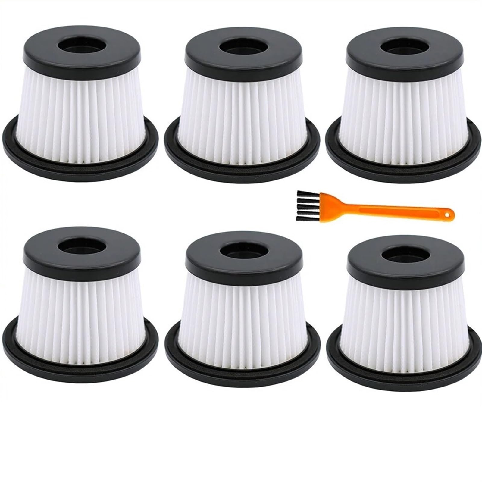 SZDGJ Washable Vacuums HEPA Filter Replacements, for SILVERCREST SHAZB 29.6 A1 Handle Vacuum Cleaner, Filters Spare Parts Accessories Replacement Filter (Size : 6pcs)