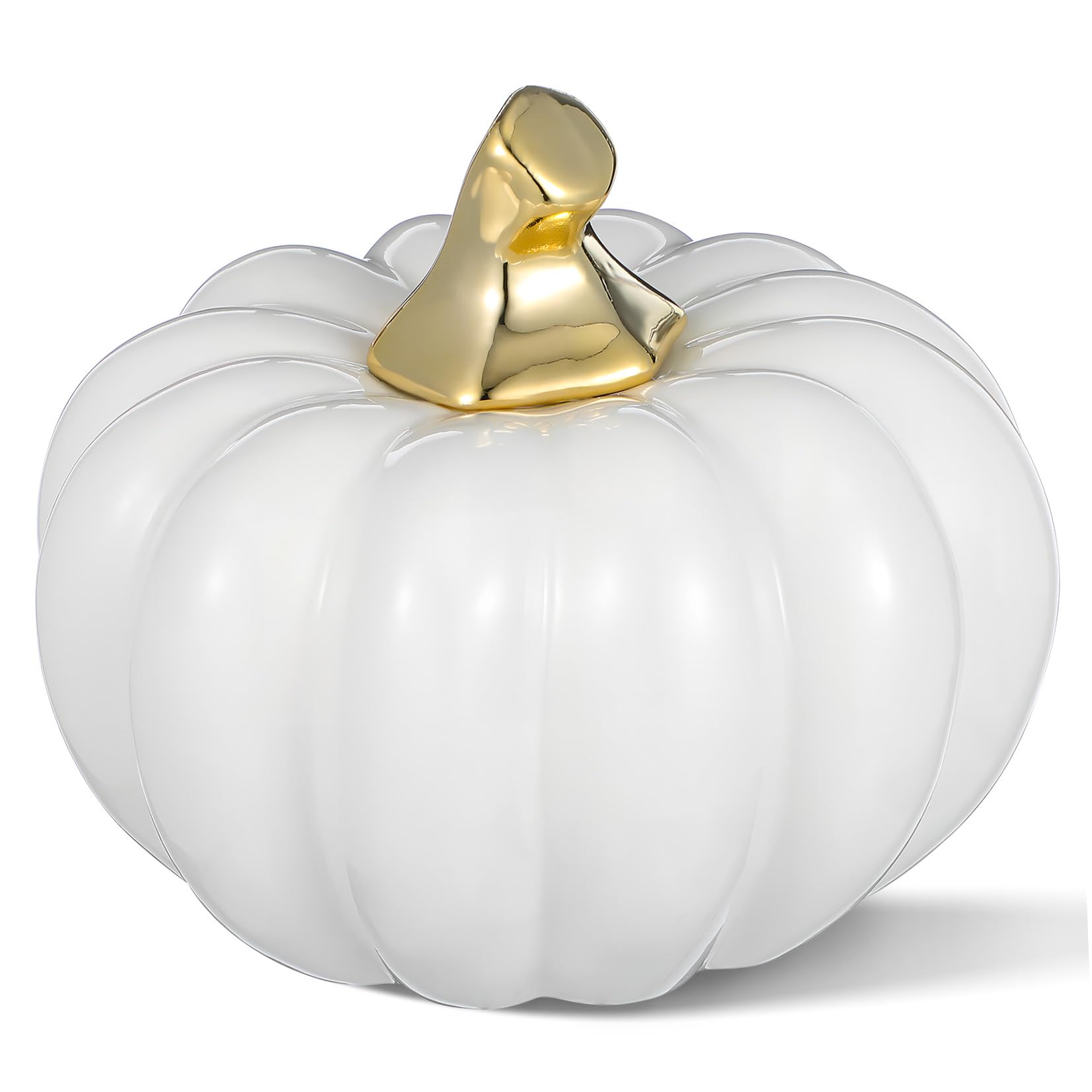 Citrouille en céramique blanche pour table d'automne chic