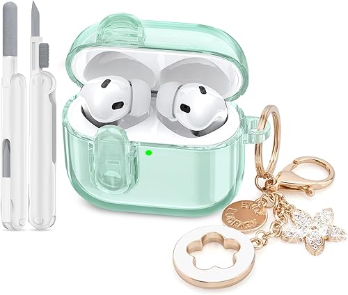 Miniatura 9 de Funda VISOOM 2025 transparente para Airpods iPods 4 con cierre de seguridad, funda para Airpod iPod 4 suave para Air Pods iPods de 4ª generación con