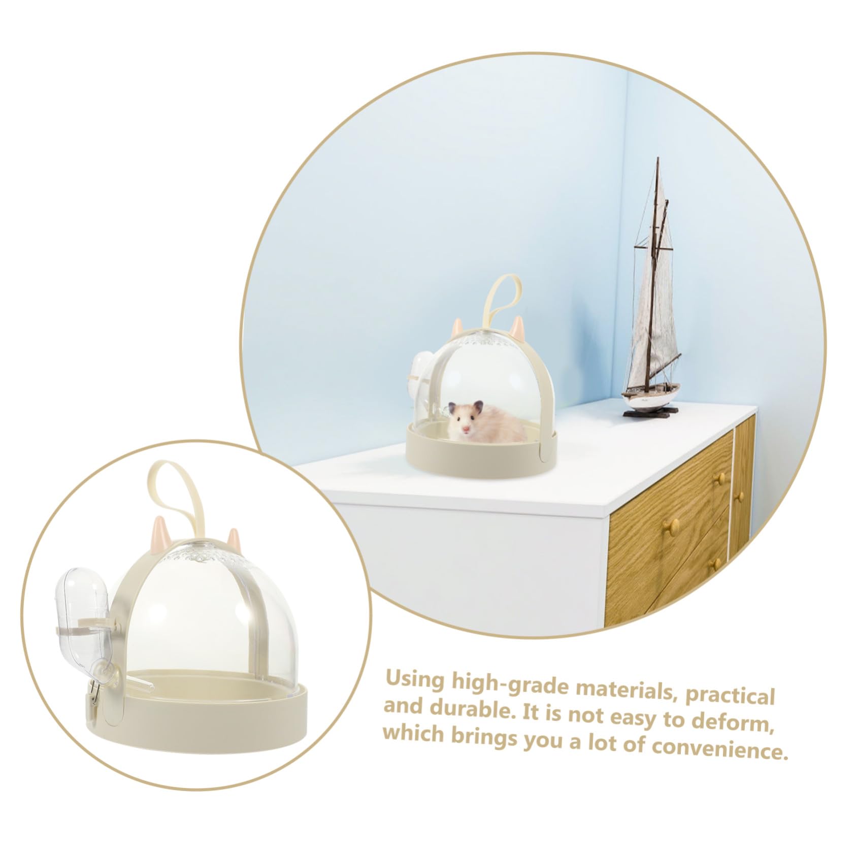 Atmungsaktive Tragbare Hamster Transportbox aus Robustem Material Transparenter Kleintierkäfig für Zwerghamster Chinchilla und Kleine Haustiere für Reisen und Outdoor Einsatz