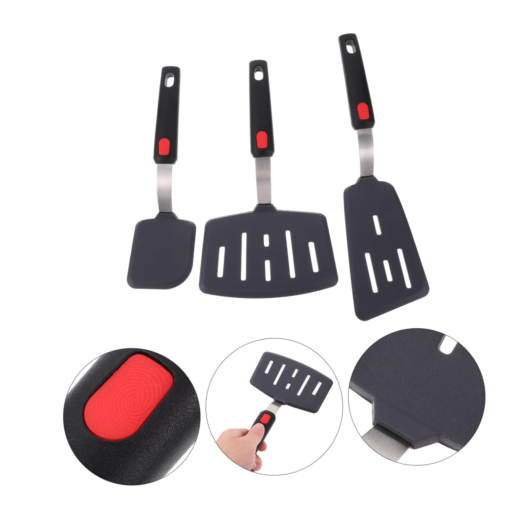 Spatola Per Wok in Silicone Spatola Per Friggere Portatile Antiaderenti Flessibile E Adatto Cucina Domestica