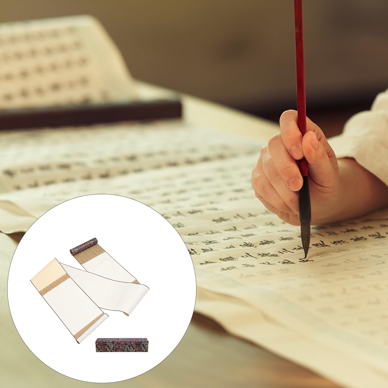 Housoutil Papel de Caligrafía Multifunción Blanco para Pintura Profesional Diseño Compacto Adecuado para Decoración de Oficina y Práctica Artística