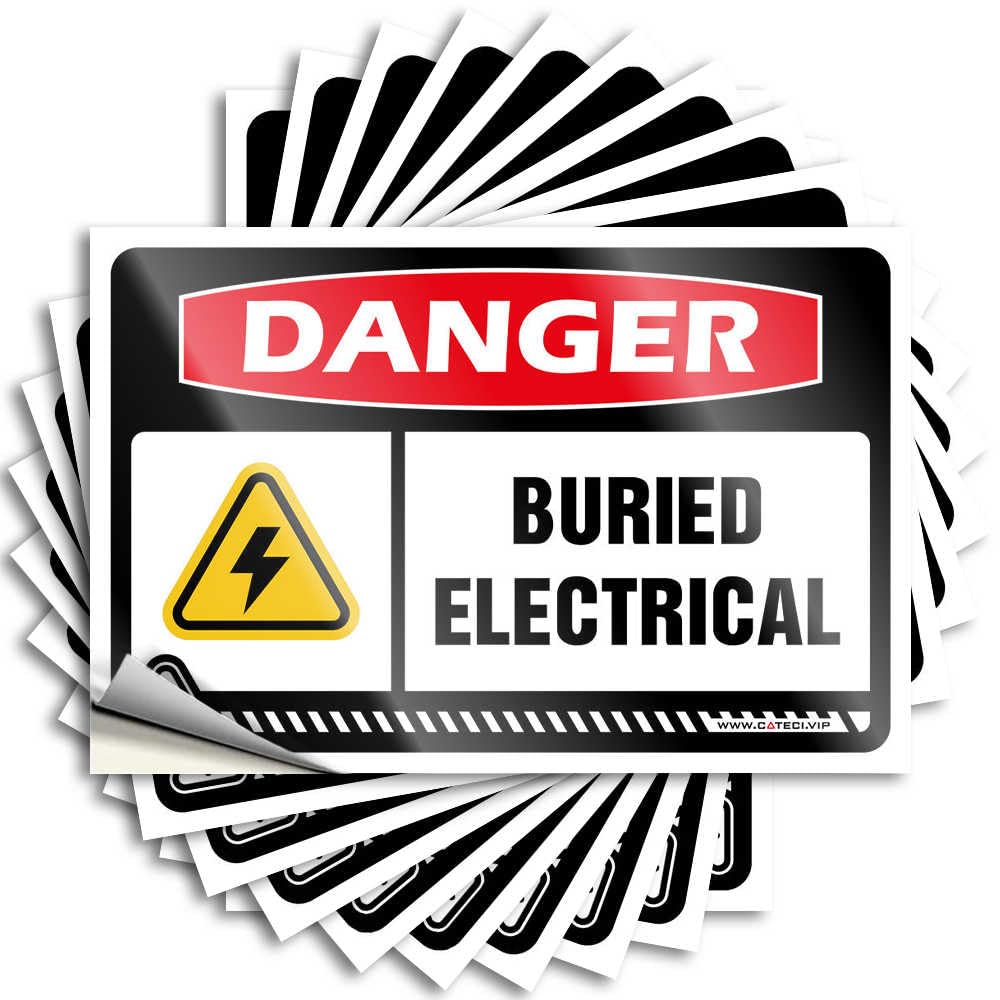 Danger Hanging Tools Sticker 10 Pcs Car Accessories Cave Sign Decor for Man (8x12cm)
