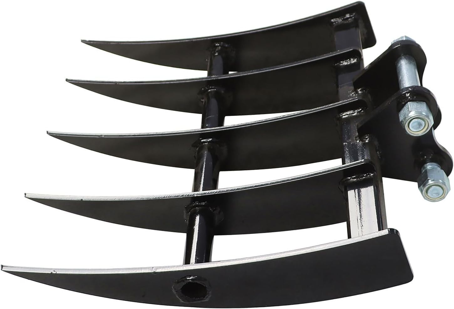 Mini Excavator Attachment Rake, Wide Backhoe Rake 0.8T - 1.5T Mini Excavator Attachment Span 90MM / 3.54In Center Distance 90MM / 3.54In Hole Diameter 25MM / 0.98In