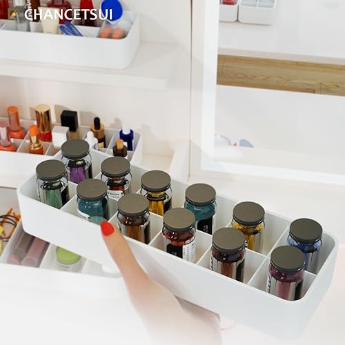 Miniatura 4 de Soporte organizador para esmalte de uñas de lápiz labial: brillo de labios, organizador de cajones de almacenamiento de maquillaje, estante
