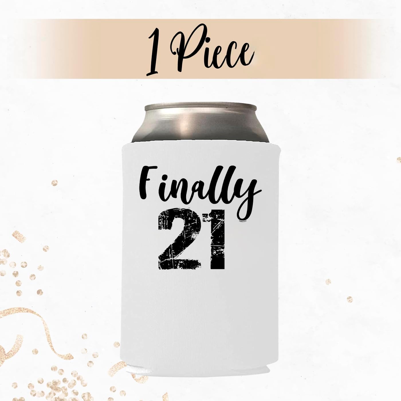 Finally 21 Cheers to 21 Years Twenty First Can Coolie Holder 21st Birthday Decorations 21st Birthday Gift Best 21st Birthday Gifts For Men Party Favors Happy 21st Birthday Decorations - Image 3