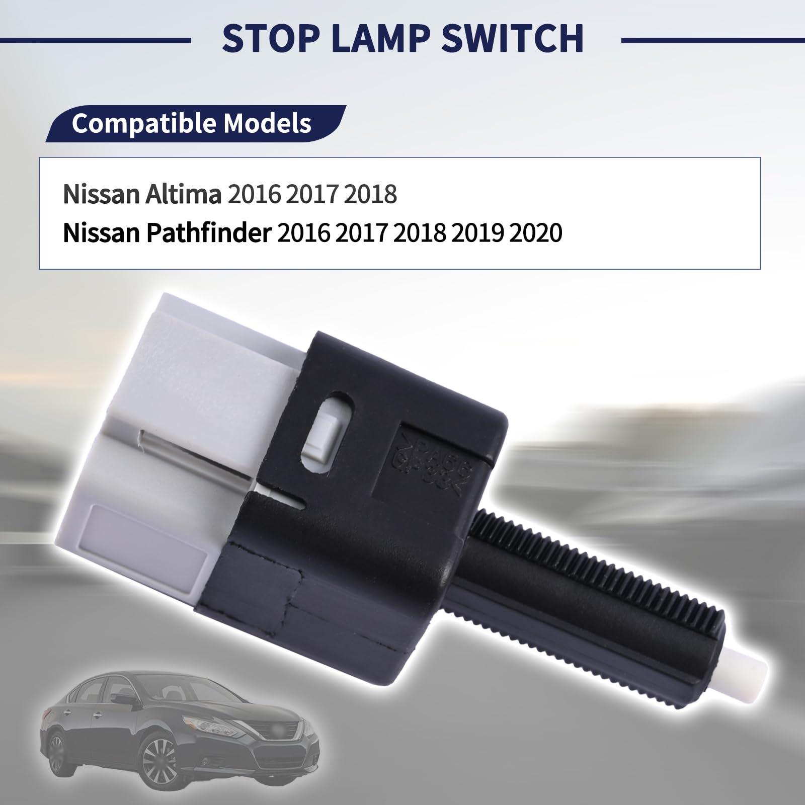 Stop Lamp Switch Assembly Compatible With 2016-2018 Altima & 2016-2020 Pathfinder - Replaces 25320-AX11A 25320AX11A