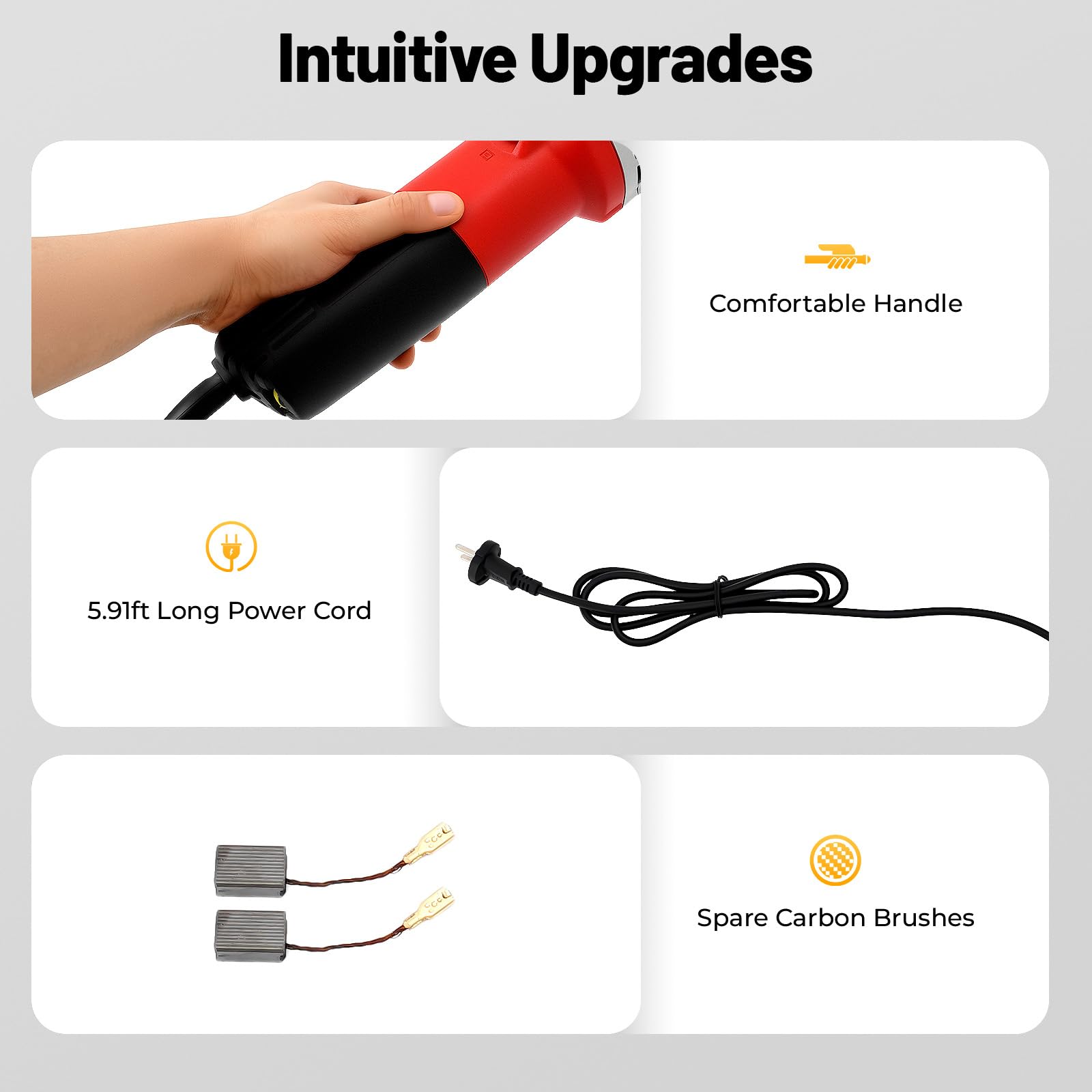 750 W Mini Smerigliatrice diritta, elettrica Levigatrice a collo Ø6 mm, 27000 giri/min