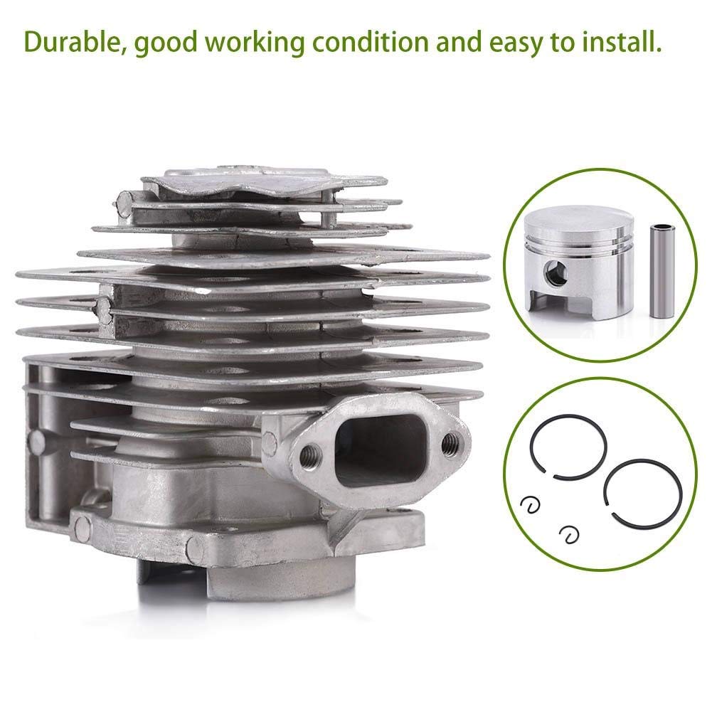 Anelli Guarnizione Cilindro Pistone Set - Set di cilindro a pistone Kit Anello per Mitsubishi TL52 BG520 Cilindro Decespugliatore, 44 MM,Cilindro e pistone Decespugliatore