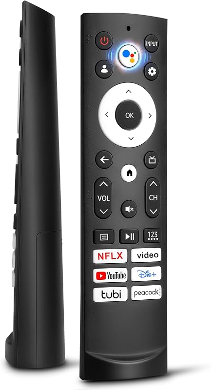 Voice Replacement Remote Control for Hisense Smart Google TV | for Hisense Google TV (A6H, U8K, etc.) with one-touch NFLX/YouTube/Dis+/Tubi, voice search, easy pairing, and durable build