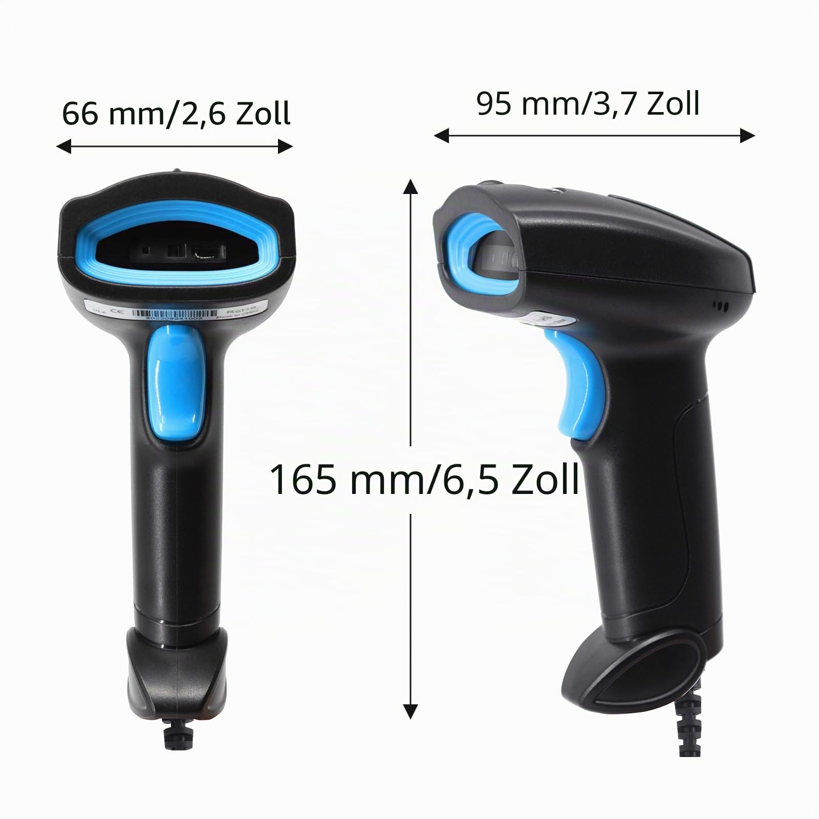 Barcode Scanner USB Kabelgebunden 1D CCD Handscanner mit Bildschirm-Scan, Plug & Play Barcodeleser für PC, Kasse, Supermarkt, Lager und Einzelhandel-U1