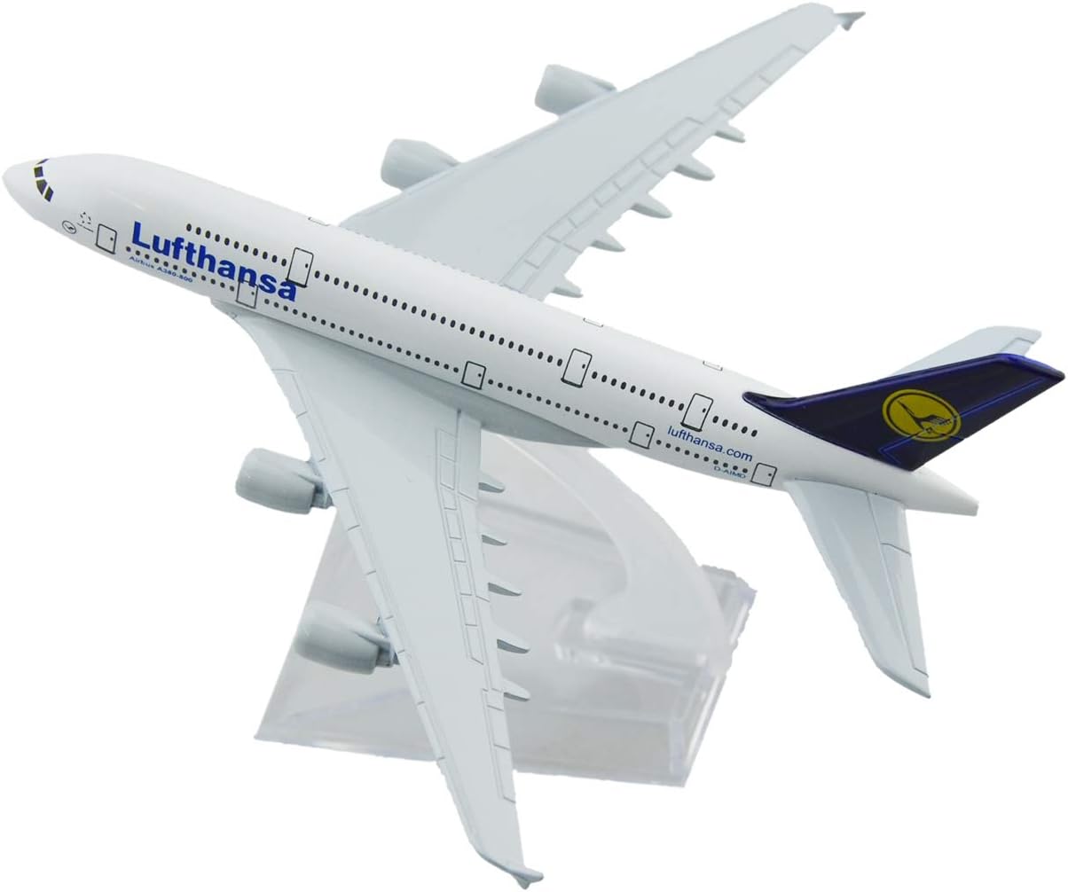 16cm Alloy Metal Germany Air Lufthansa A340 Airlines Airplane Model Lufthansa Airbus 340 Airways Plane Model Aircraft Kids Gifts (A340)