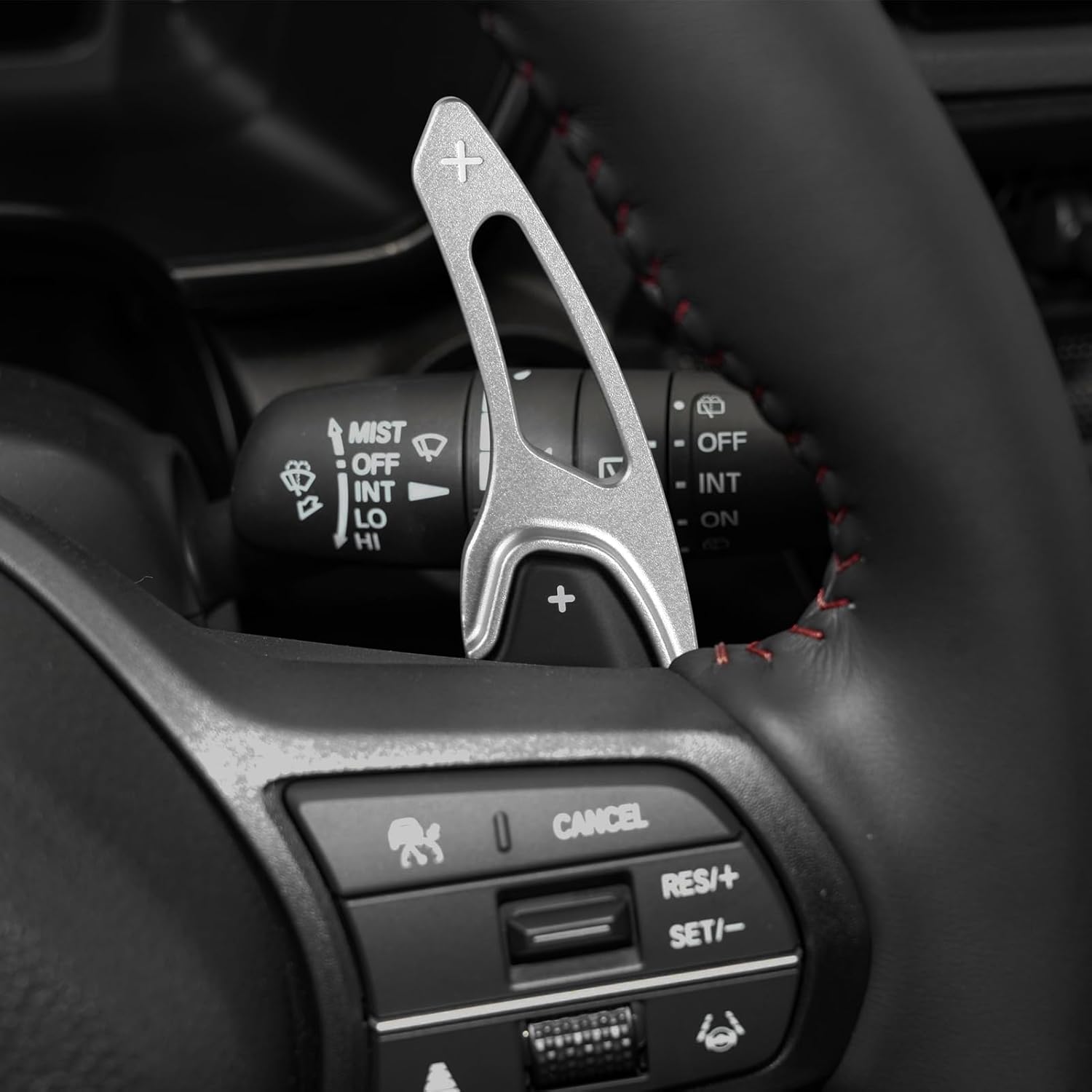 Thenice Compatible with Honda Civic Aluminium Alloy Paddle Shifters Paddle Shift Extension for 11th Gen Civic 2022-2025, Accord/CR-V 2023-2025 -Silver