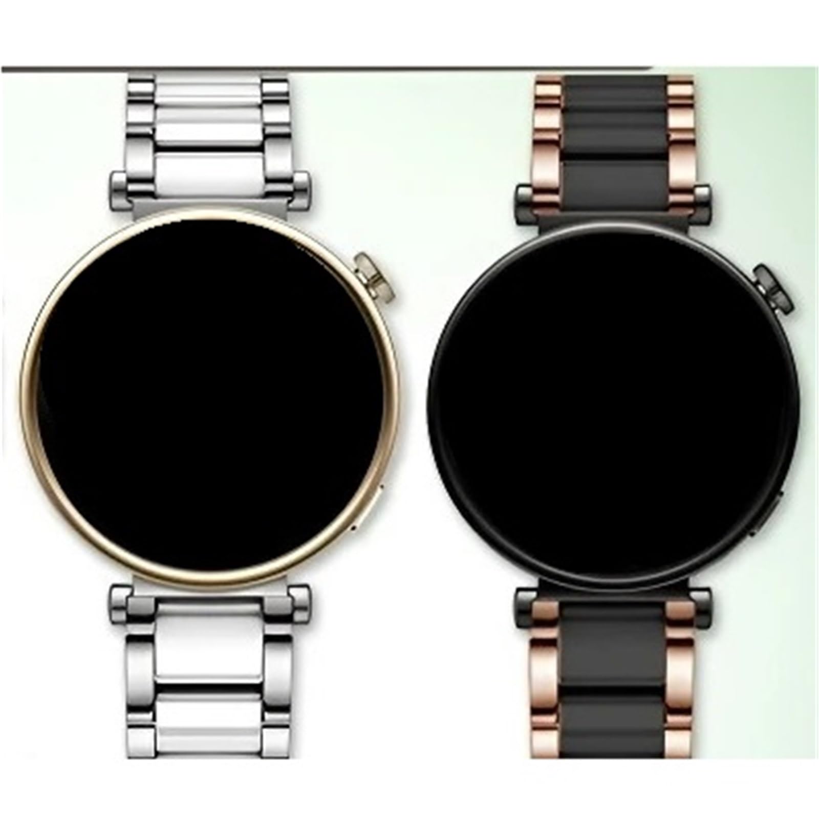 Bracelet en Acier céramique 18 mm, 20 mm, 22 mm for Montre connectée Femme Homme