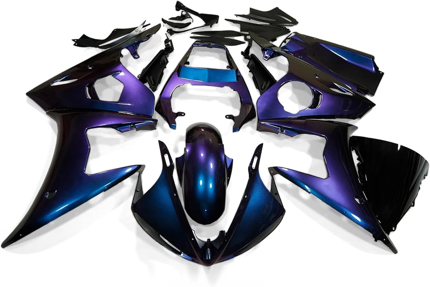 ZXMOTO Motorcycle Fairing Kit for 2003 2004 Yamaha YZF R6 / R6S 2006 2007 2008 2009 Injection ABS Plastic Bodywork Fairings Chameleon