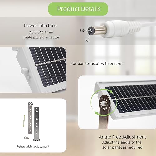 Miniatura 4 de Cargador de panel solar de 12 V para motores motorizados de persianasombra, persianas enrollables eléctricas inteligentes (12 V-1.8 W)