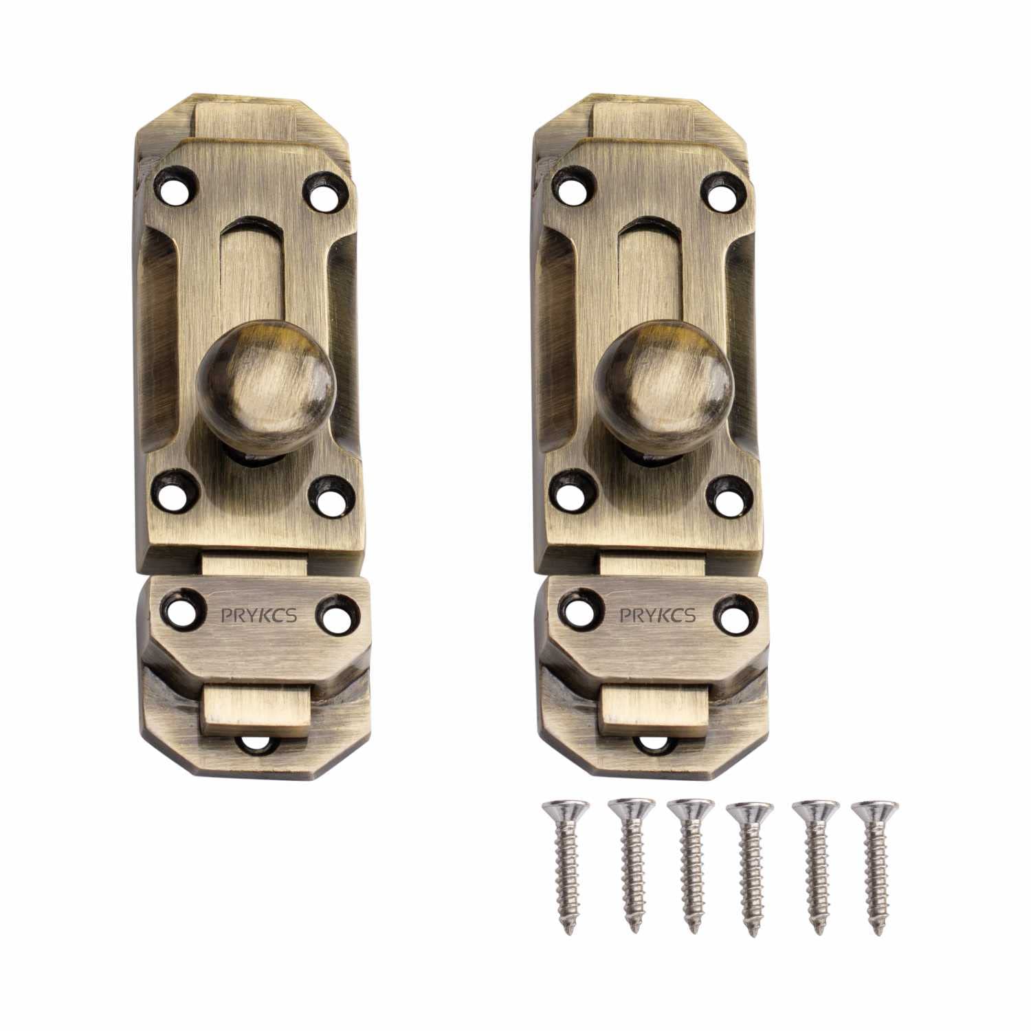 Zinc Bathroom Latches - Secure & Antique Style -2 Zinc Bathroom Latches - Secure & Antique Style -2