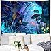 DBLLF Poster Psychedelic Mushroom Tapestry Trippy Colorful Surreal Abstract Digital Art Office Electric Forest Wall Decor Tapestries Tapestry Wall Hanging Tapestries 80x60 Inches DBZY0290