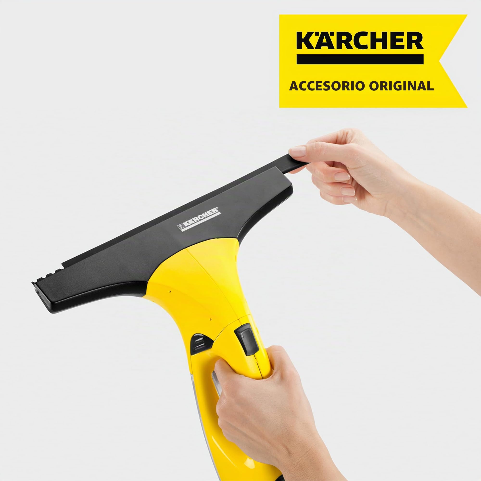 Kärcher Aspirador de Cristales a batería WV 2 Plus N y Labios de rasqueta de 280 mm para aspiradores de Cristales a batería, Limpieza sin Rayas y sin Goteo, Apto para Todas Las Superficies Lisas