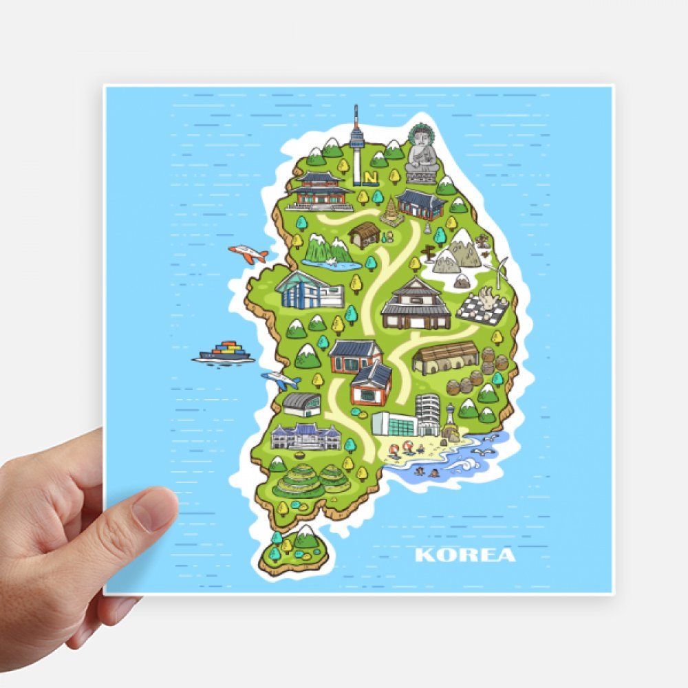 Pegatinas del mapa de Corea para personalizar tu moto portátiles y maletas de viaje de 20 cm