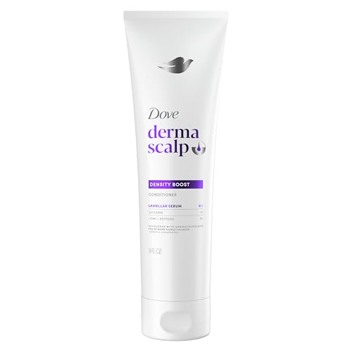 Dove Derma Scalp Density Boost Conditioner 1 ct With Lamellar Serum Glycerin And Zinc + Peptides For Hair Loss And Breakage 9 oz